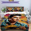 Elvis 3pcs Bedding Set Duvet Cover Closure Includes 1 Duvet Cover & 2 Pillowcases for All Seasons Bedroom Home Dorm Decor