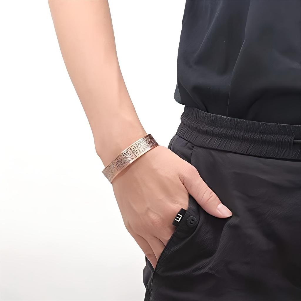 Men's Magnetic Bracelet Vintage Retro European and American Style Open Bracelet Women's Arthritis Bracelet