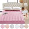 Cotton Washable Bed Cover Queen Size Breathable Solid Color Mattress Cover Cotton Embossed Quilted King Mattress Protector(Without Pillowcase)