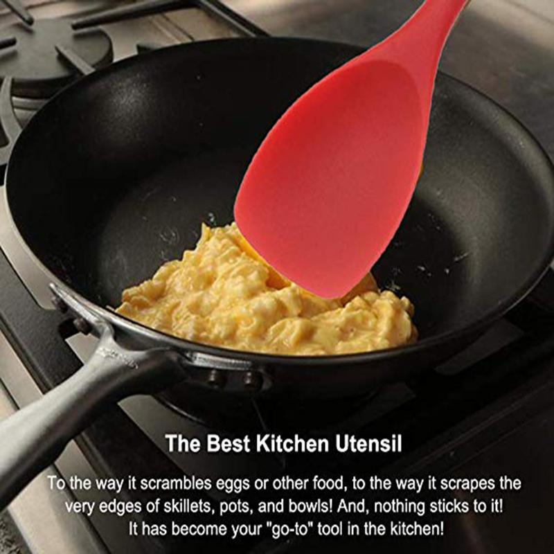 1 шт. термостойкая силиконовая ложка, лопаточка для утиного языка, кухонная лопаточка для перемешивания, кухонная утварь 26,5 см/10,43 дюйма