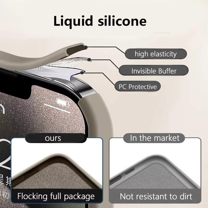 Liquid Soft Silicone For Magsafe Wireless Charge Magnetic Case For iPhone 16 Plus 15 14 13 12 Pro Max 11 Cover