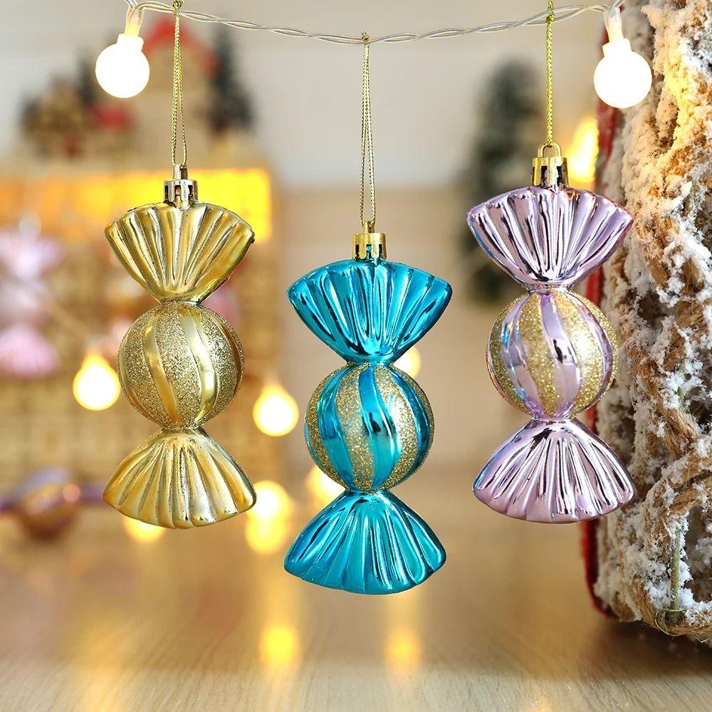 5 цветов Рождественские конфеты шары Украшение Пластиковая елка подвеска Рождественские елочные украшения