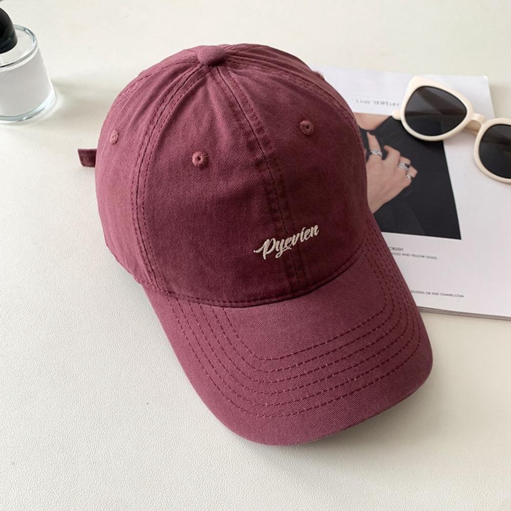 Sunscreen Embroidered Letter Cap Korean Style Cotton Hat Fashion Baseball Cap Girls