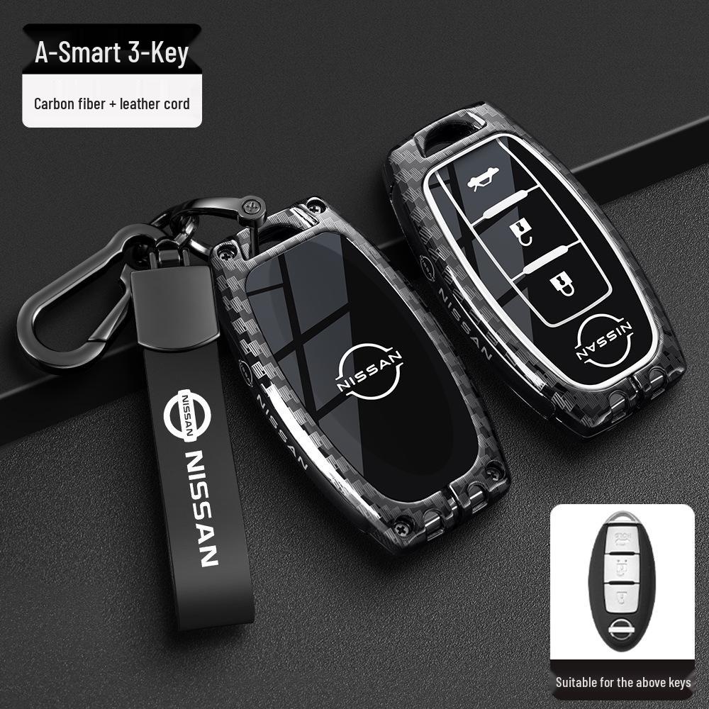 Чехол для ключей Nissan: Подходит для новых моделей Sylphy, Teana, Tiida, Qashqai, X-Trail, Bluebird, В комплекте брелок для мужчин