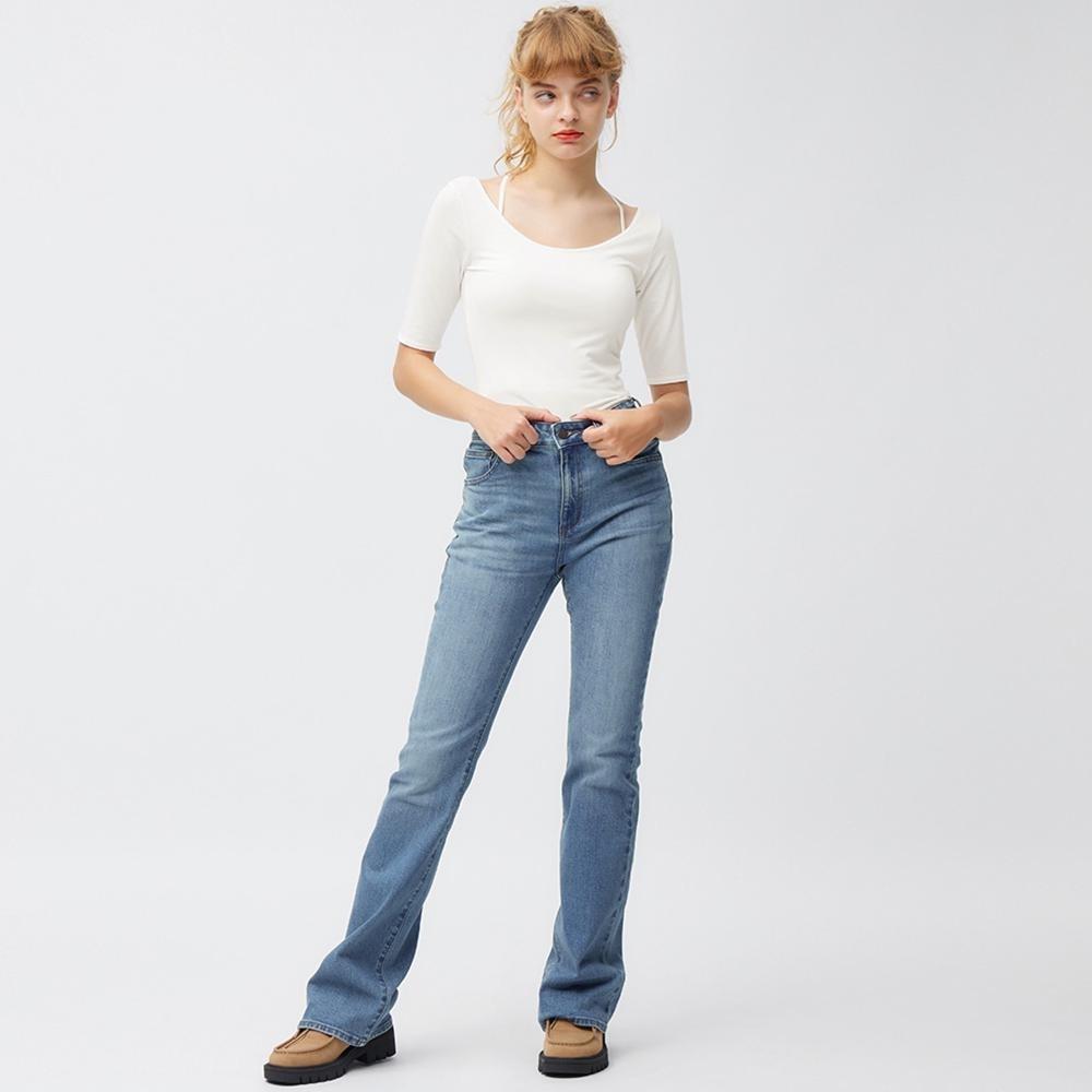 GU STYLE HEAT WIDE NECK T Половина рукава + E