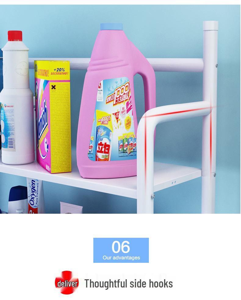 Напольная стойка для хранения в ванной: Органайзер для раковины, туалета и стиральной машины без сверления.