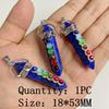 Natural Blue Lapis Lazuli Connector Charms Pendant Stone Warter Drop Teardrop Heart Pendants Charm For Jewelry Making Necklaces
