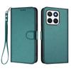 Кожаный чехол-кошелек с подставкой и ремешком на запястье для Honor X8c 4G
