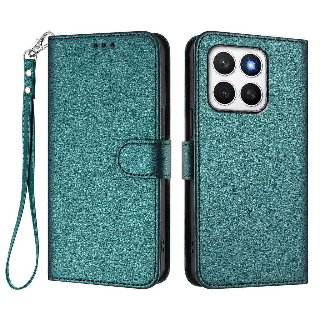 Кожаный чехол-кошелек с подставкой и ремешком на запястье для Honor X8c 4G