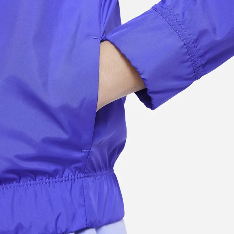Nike Спортивная куртка Icon Clash Windrunner с абстрактным узором и капюшоном на молнии, детские куртки синего цвета DQ8879-085