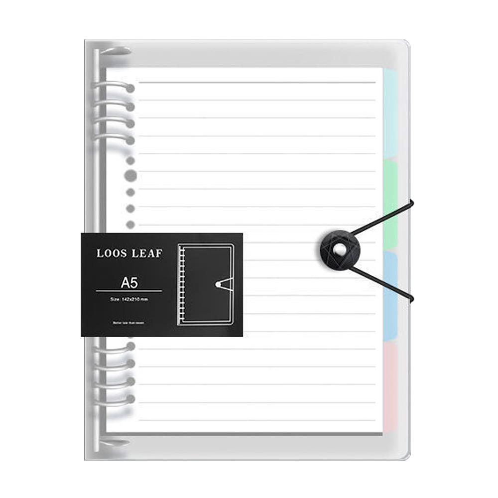 A5 B5 A4 Notebook Shell Transparent Note Book Binder Cover  for Office Stationery School Supplies
