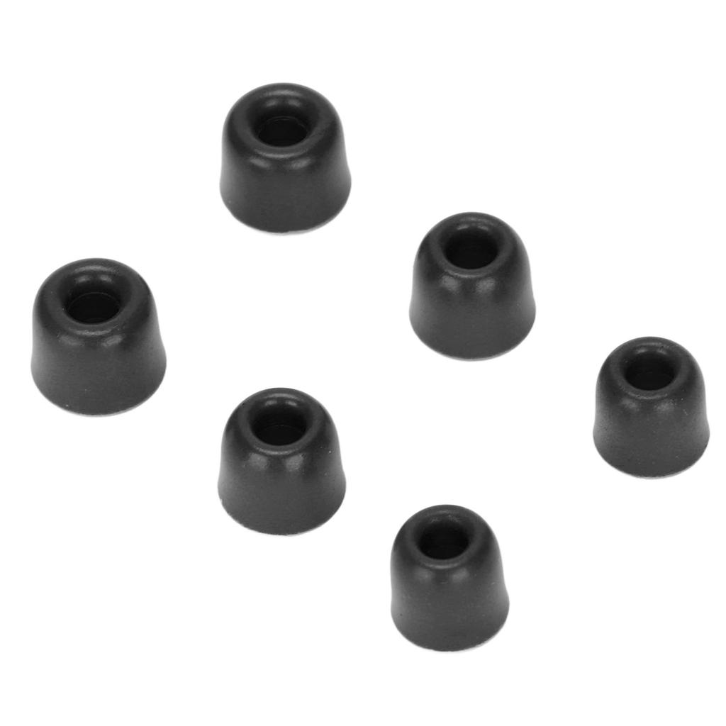 6pcs Replacement Eartips Noise Reduction Memory Foam Earplugs for 4.3mm‑6.0 mm EarphonesBlack