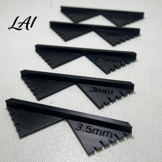 Cardboard Corner Trimmer 5Pcs/Set Bookbinding Cutting Jigs Binding Tools 1.5mm 2mm Right Angle Jigs 2.5mm 3mm 3.5mm Plastic Measurement Rulers