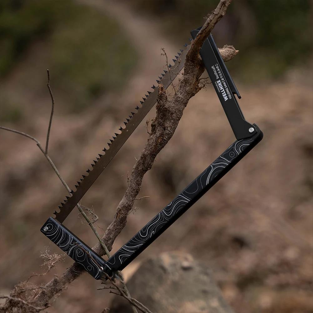 Складная пила для кемпинга на открытом воздухе для веток деревьев, ручная пила, многофункциональная садовая ручная пила из алюминиевого сплава, инструменты для выживания в походе