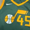 Nike Заработанное издание Баскетбольная майка НБА Спортивная фанатская версия, ограниченная серия — Donovan Mitchell Jazz # 45 Мужские топы зеленого цвета CD7015-323