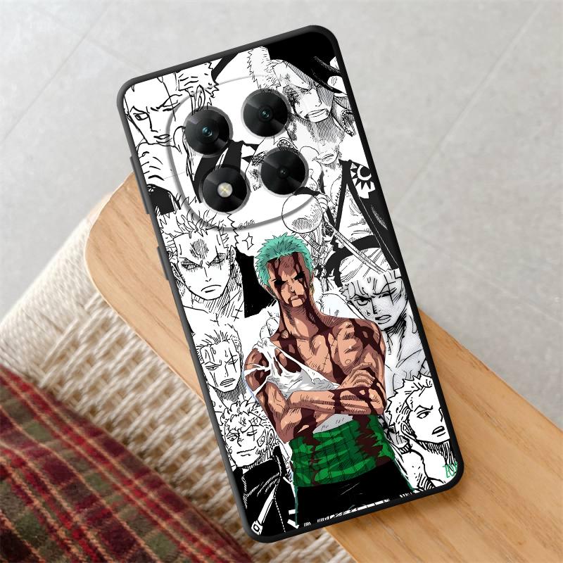 One Piece Comic Zoro Case for Xiaomi Redmi Note 7 8 12s 9 10 11 12 Pro 11s 9S 10S 13 14 Pro Plus Black Soft Phone Cover