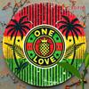 HD Tin Sign One Love Pineapple Rasta Color Round Vintage Metal Wall Art Retro Reggae Decor