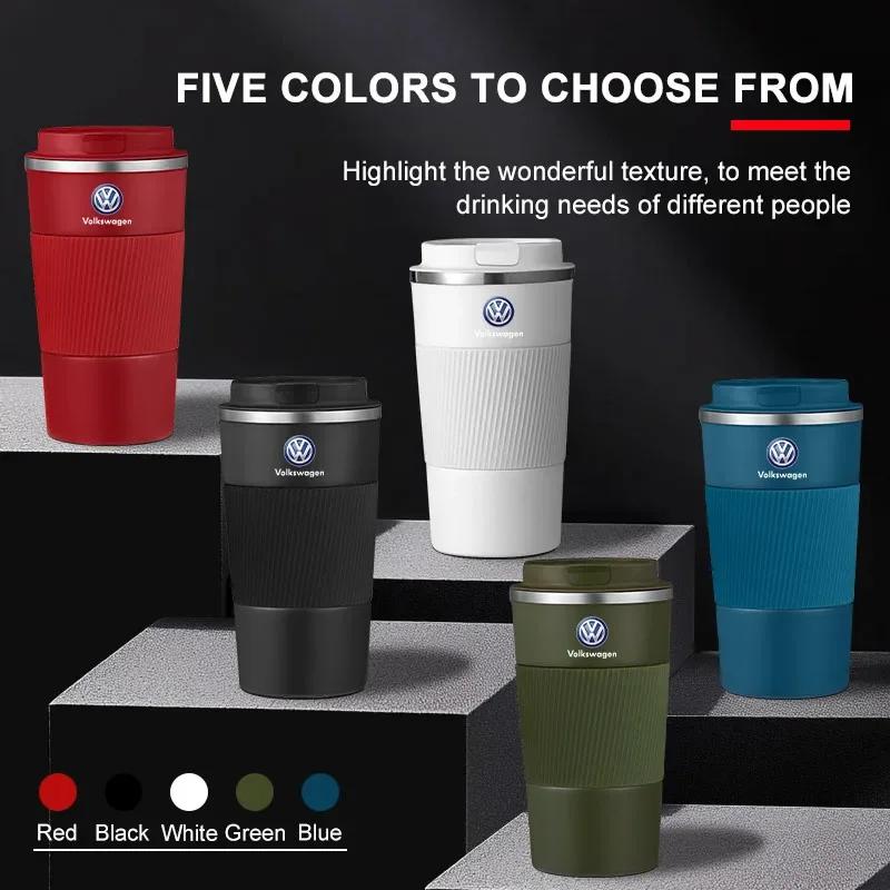 2026 Hot For Volkswagen VW 500ML Stainless Steel Coffee Thermos Bottle Thermal Mug Leakproof For Volkswagen Jetta MK5 MK6 Golf-4