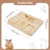 Foraging Toys For Rabbits Interactive Wooden Small Animal Dispenser Cute Pet Puzzle Toys For Indoor Feeding Cage Play Pet Home