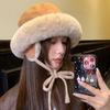 Зимняя плюшевая шляпа рыбака детская монгольская шапка с защитой ушей головная шапка теплая плюшевая утолщенная милая шапка-бини