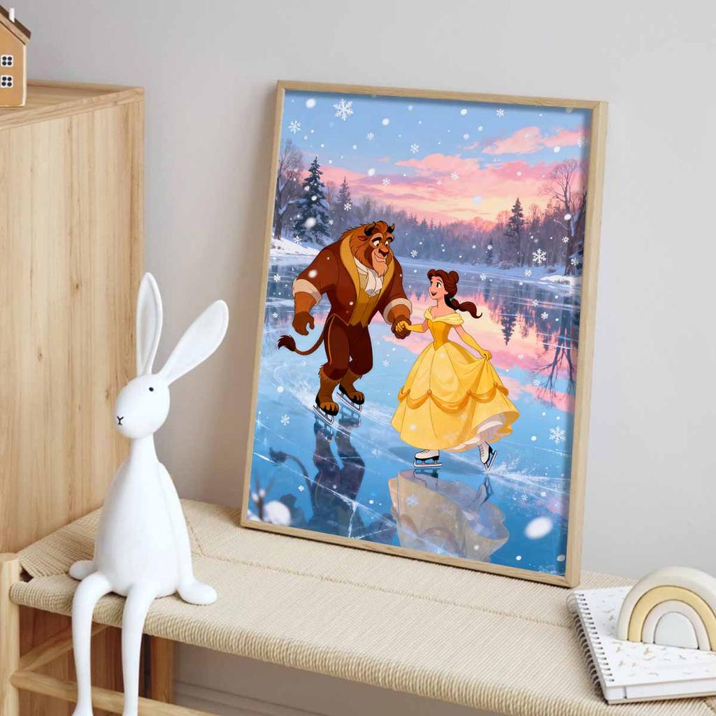 Disney diamond art painting kit Beauty and the Beast 5D handmade diy diamond painting, home wall decoration