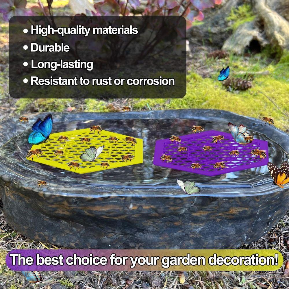 Plastic Bee Water Catcher Cups for Outdoor Garden Butterfly Water Stations Hot Bee Bath for Garden