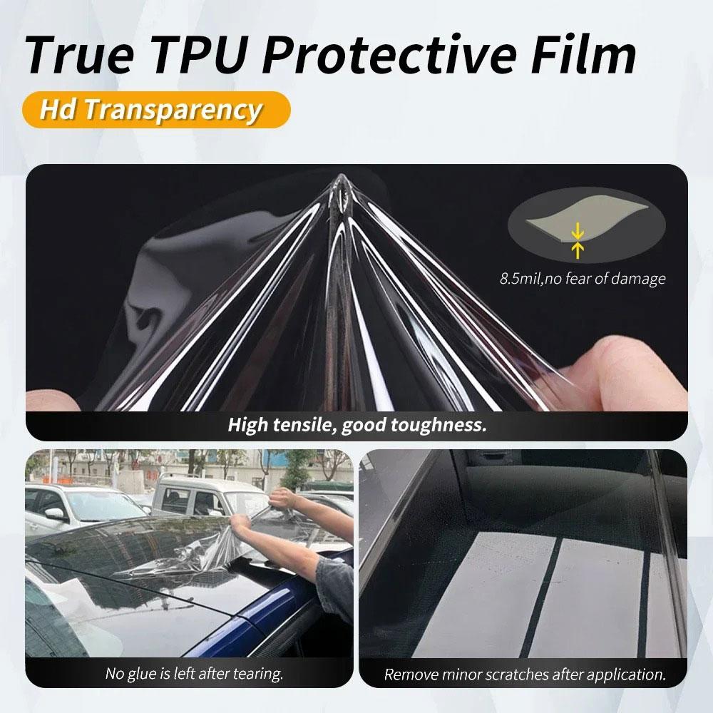 Blue Universal TPU Sunroof Ice Armor Glass Car Sunroof Protective Film Car Heat Insulation Sticker Reject UV