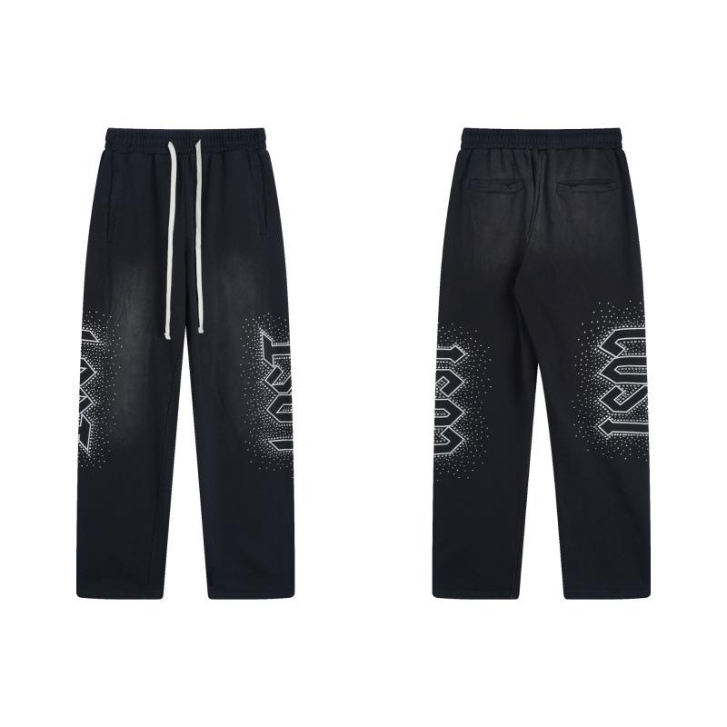 European and American tide brand hot diamond letter printing high street trend leisure street men's and women's leisure loose sweater trousers