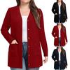 Women's Solid Color Long Sleeved Women's Long Cardigan Jacket
