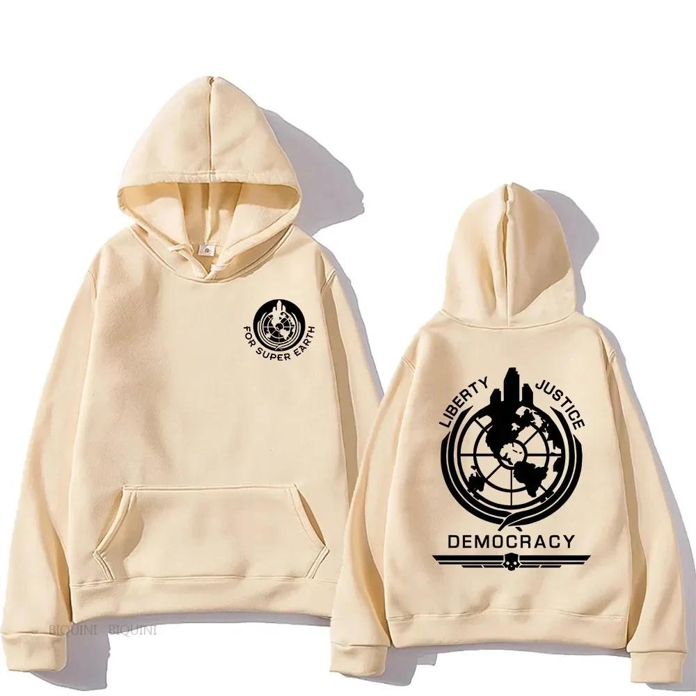 Осень/Зима Худи Helldovers Удобная С Длинным Рукавом Спортивная Одежда Мужская и Женская Осенне-Зимняя Толстовка с Принтом