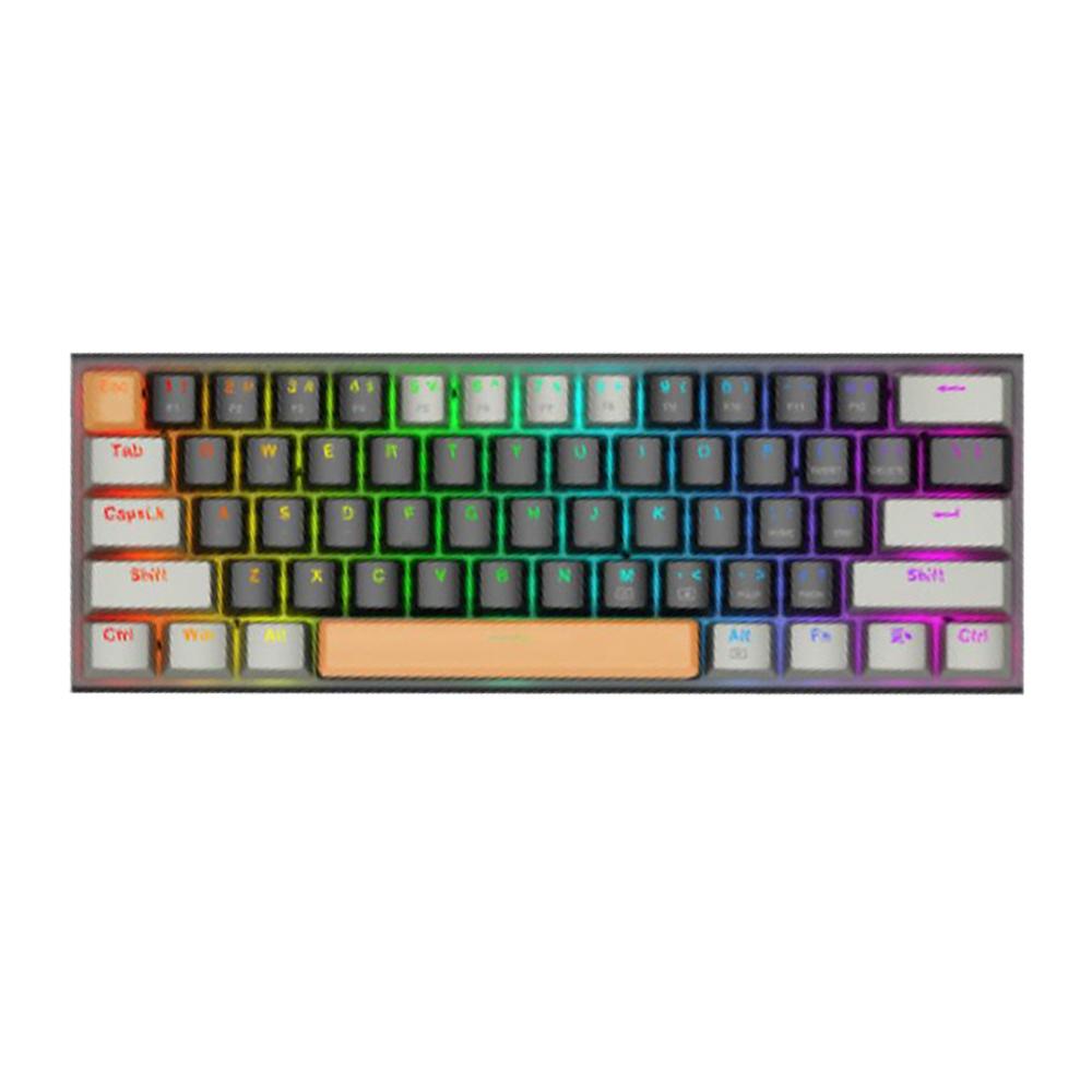 60% PBT Keycaps Portable Keyboard Custom Switches RGB Backlight Wired Mini Mechanical Gaming Keyboard for PC Gamer