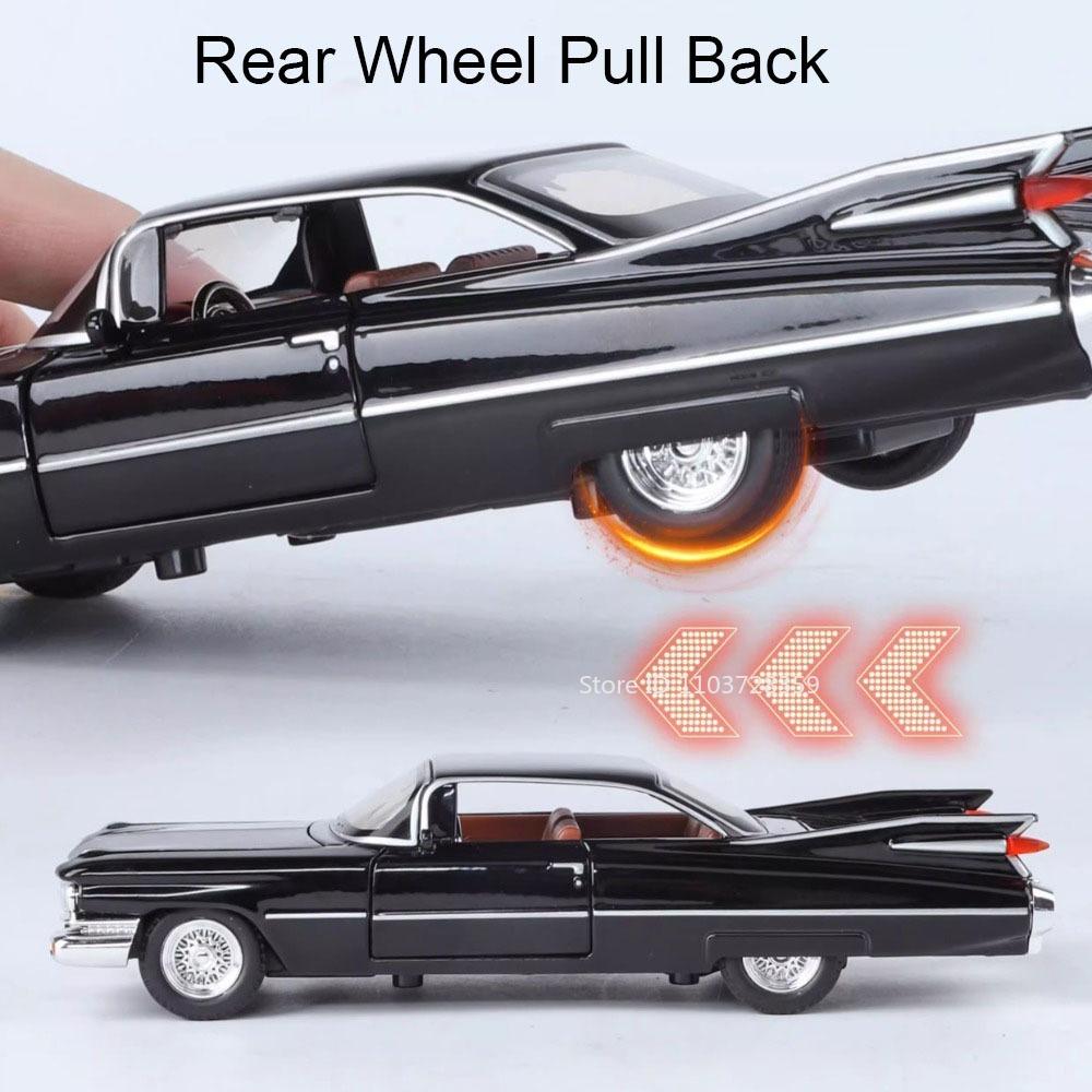 1:32 Eldorado Biarritz Charger 1970 Car Toy Models Alloy Diecast Vehicle Toys Sound Light Doors Opened Pull Back for Kid Gifts