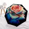 1pc Multicolored Rose Automatic Umbrella 8-Bone Design Compact Gear for Outdoor Travel, Perfect Holiday Gift  yy250827034