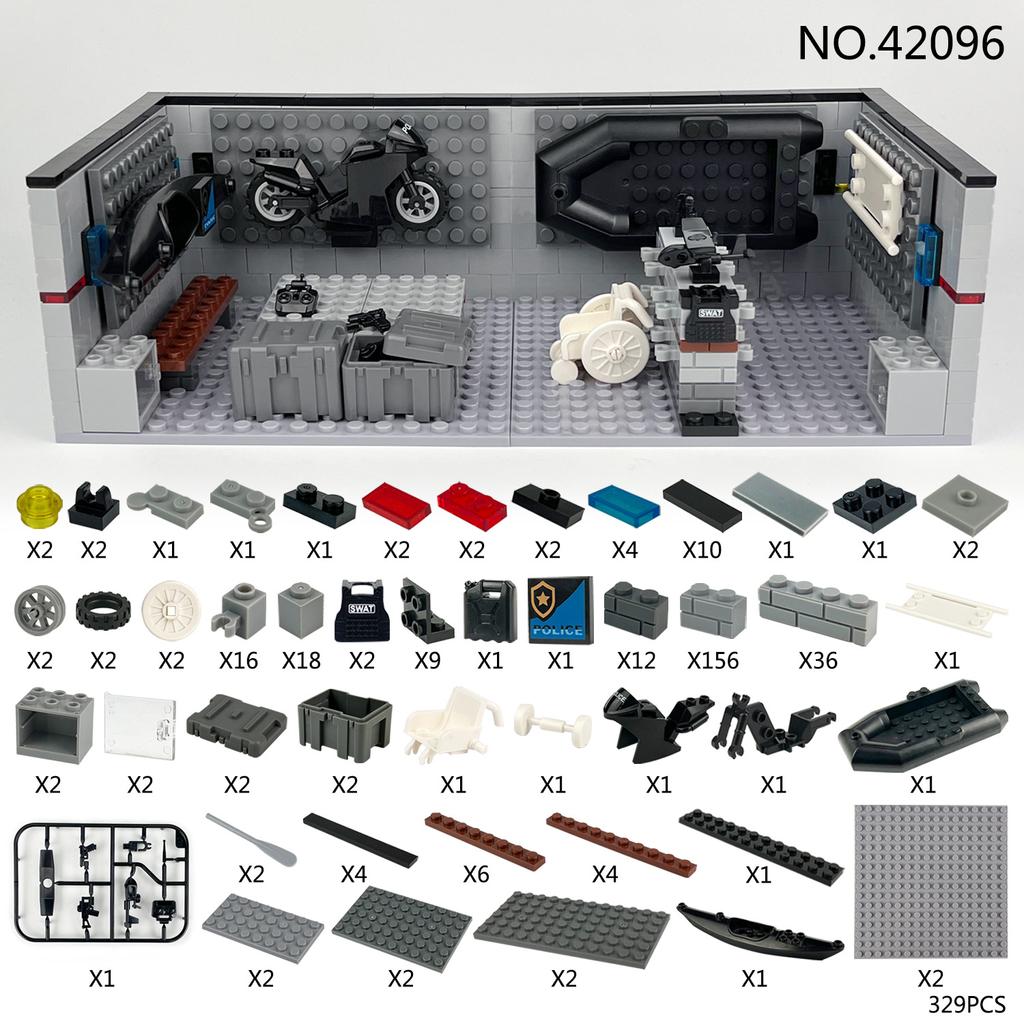 42906 Модель сцены здания полицейского центра, детские строительные блоки