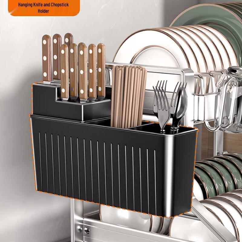 2-Tier Stainless Steel Countertop Dish Drying Rack