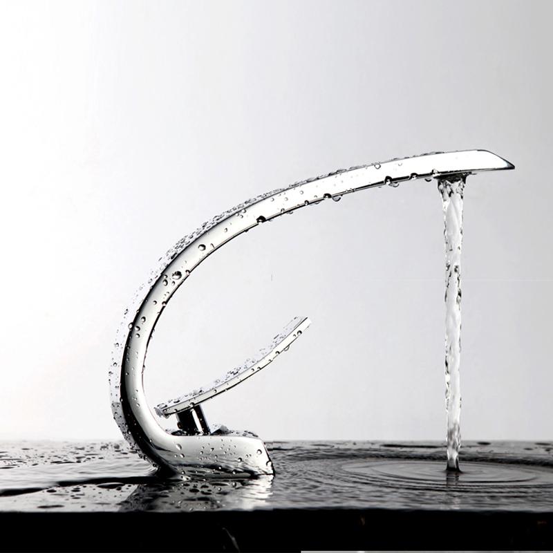 BAKALA Washbasin Design Bathroom Faucet Mixer Waterfall Hot and Cold Water Taps For Basin Of Bathroom F6101-1