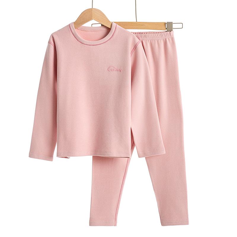 Детский дышащий антибактериальный кашемировый комплект нижнего белья на осень