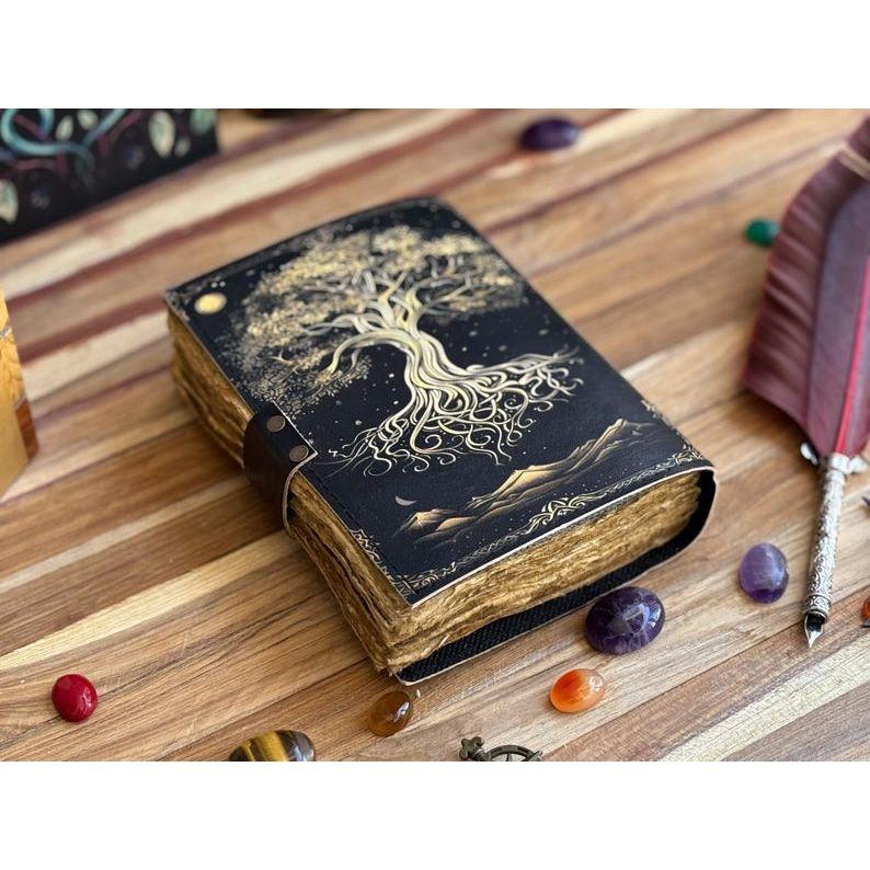 New Leather Journal Tree of Life - Leather Notebooks For Women - Beautiful Journal For Sketches Book Book Blank Spell Book