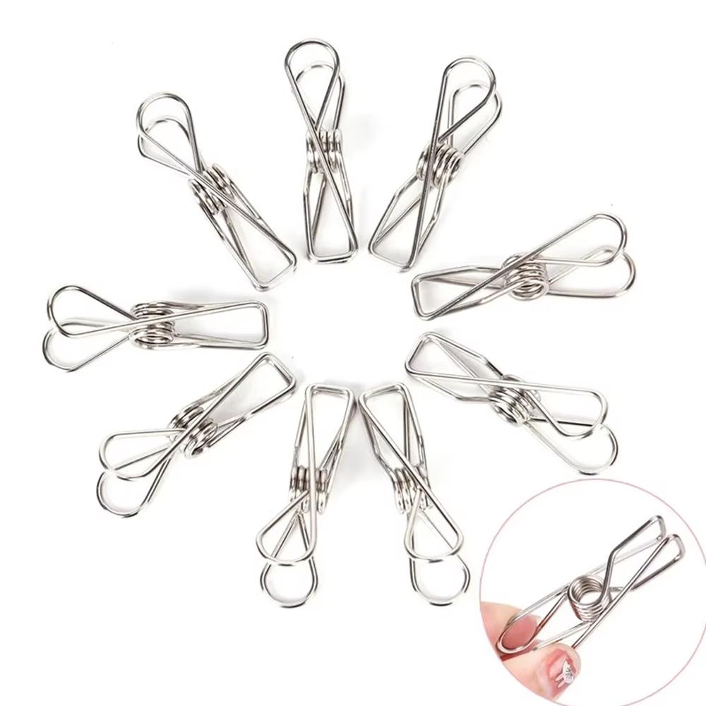 Stainless Steel Clips Clothes Pins Pegs Holders Clothing Clamps Sealing Clip Household Clothespin Hangers Sheet Set