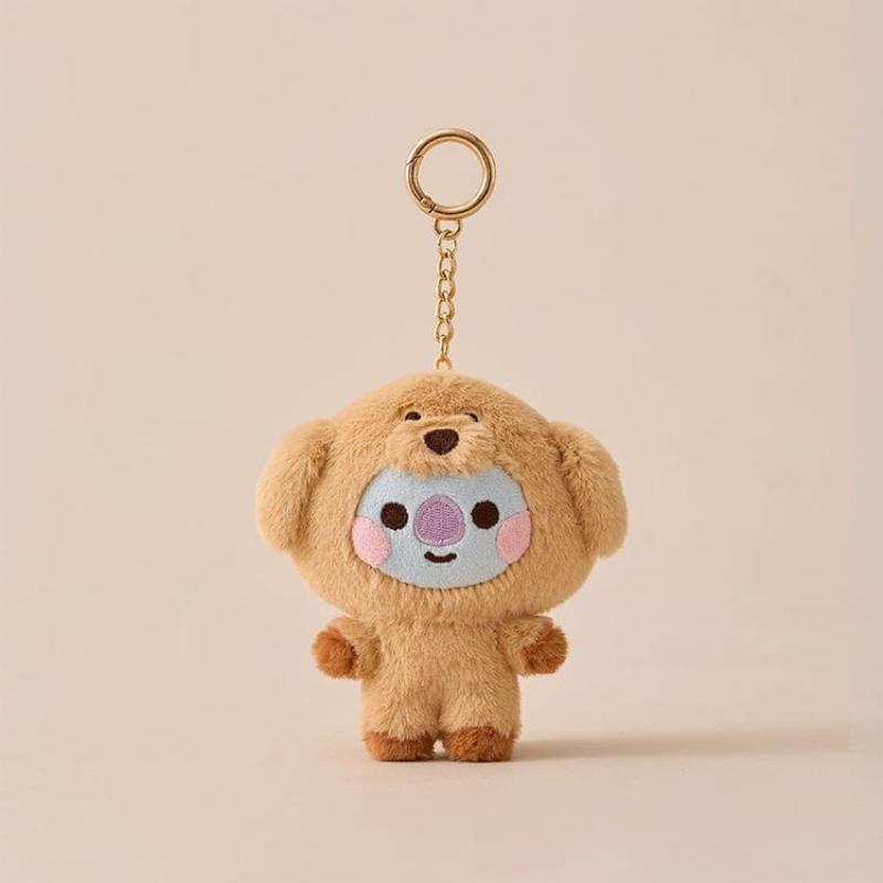 Плюшевая кукла Bt21 Anime Baby Animal Series Rj Cooky Плюшевый брелок Милый мультяшный Shooky Koya Подвеска для сумки Украшение Подарок