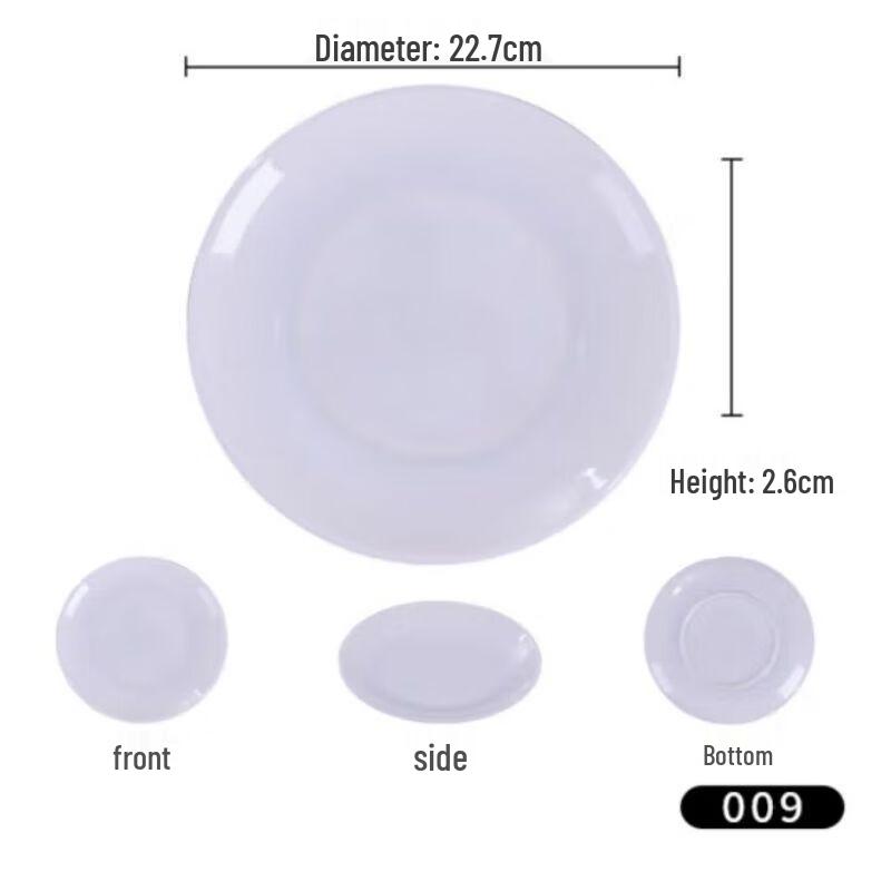 Minai Melamine Shallow Buffet Dinner Plates