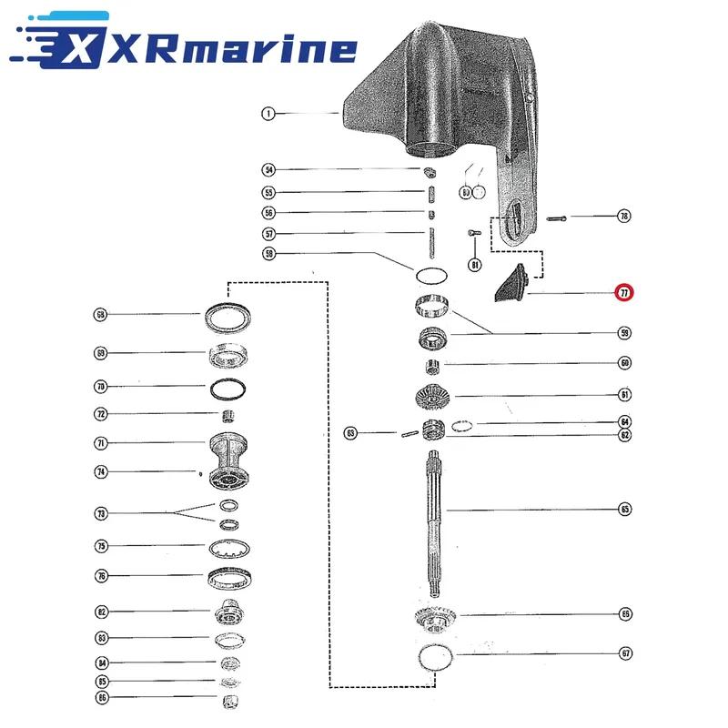 822777Q1 Trim Tab Anode with Bolt for Mercury Marine 40 50 65 70 90 100 115 125 135 140 150 HP Outboard 46399A1 31640Q4