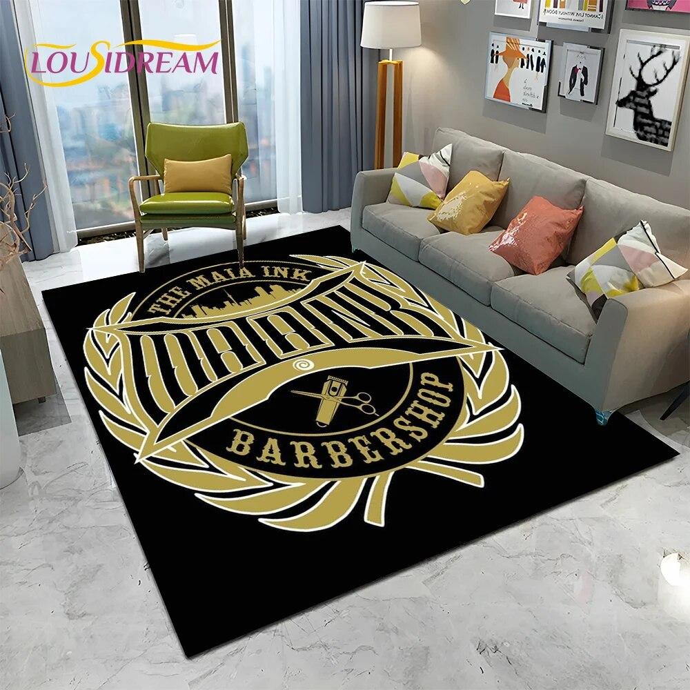 Вывеска для парикмахерской, 3D череп, винтажный HD ковер, ковер для дома, гостиной, спальни, дивана, коврик для двери, декор, детский коврик, нескользящий напольный коврик