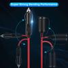 Car Cigarette Lighter Extension Cord 3.6M 16AWG Car Splitter Charger Cable Socket Plug Auto Accessories