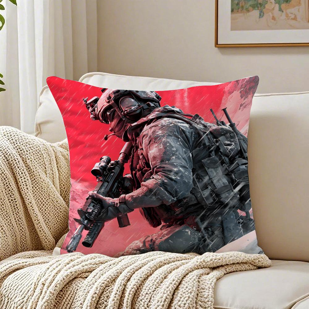 game shooter CCall of DDutyES Cushion Cover Pillowcase Antidustmite living Room Sofa Decor Cushion Room