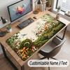 Mushroom Forest Theme Customized Mouse Pad Personalized Print Name Text Desk Mat For Home Office Table Decor
