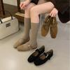 French Flat-soled Shallow Mouth Single Shoes Women's 2025 New Autumn with Skirt Soft-soled Mary Jane Shoes Doudou Shoes