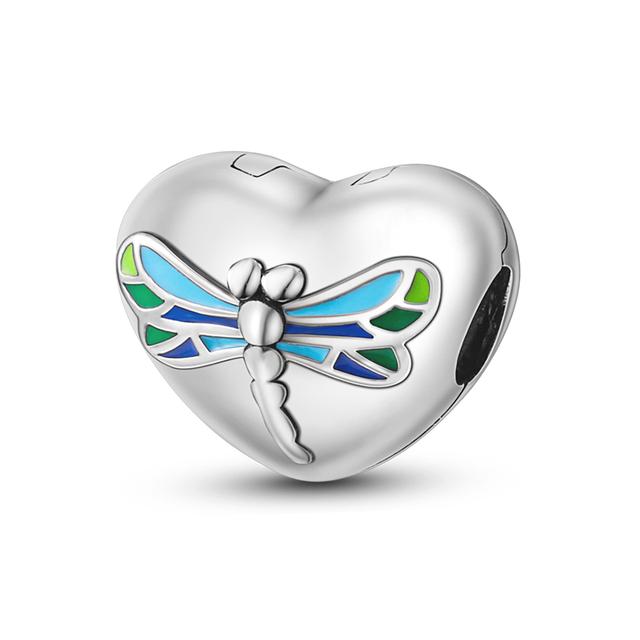 Heart Shape 925 Silver Family Lover Affection Pendant Charm Beads Fit Woman's Cute Bracelet DIY Jewelry For Women