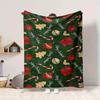 1Pc Christmas Candy Cane Blanket Soft And Comfortable Casual Warm Camping Travel Christmas Halloween Gift M91715