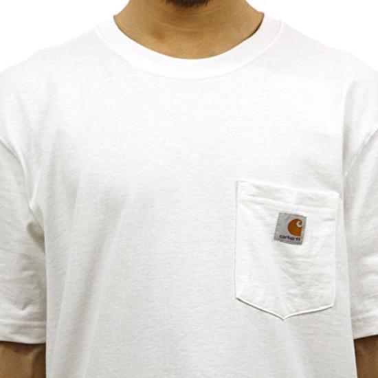 Оригинальная рабочая футболка Carhartt Pocket K87 размера XL для мужчин, с коротким рукавом, белая, (Код 4115141101-5)